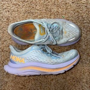 Hoka Sky Blue and Lavender Athletic Shoes